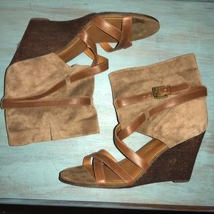 Nine West Open toe wedge booties